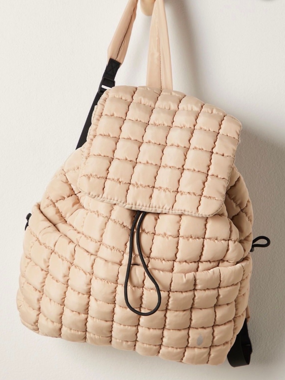 Free People Quilted Puffer Hiker Backpack - Beige